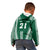 Polynesian Hawaii Volleyball Custom Kid Hoodie Green Kakau with Map Motif