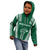 Polynesian Hawaii Volleyball Custom Kid Hoodie Green Kakau with Map Motif