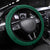 Polynesian Hawaii Volleyball Steering Wheel Cover Green Kakau with Map Motif