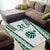 Polynesian Hawaii Volleyball Custom Area Rug White Kakau with Map Motif