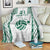 Polynesian Hawaii Volleyball Custom Blanket White Kakau with Map Motif