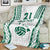 Polynesian Hawaii Volleyball Custom Blanket White Kakau with Map Motif