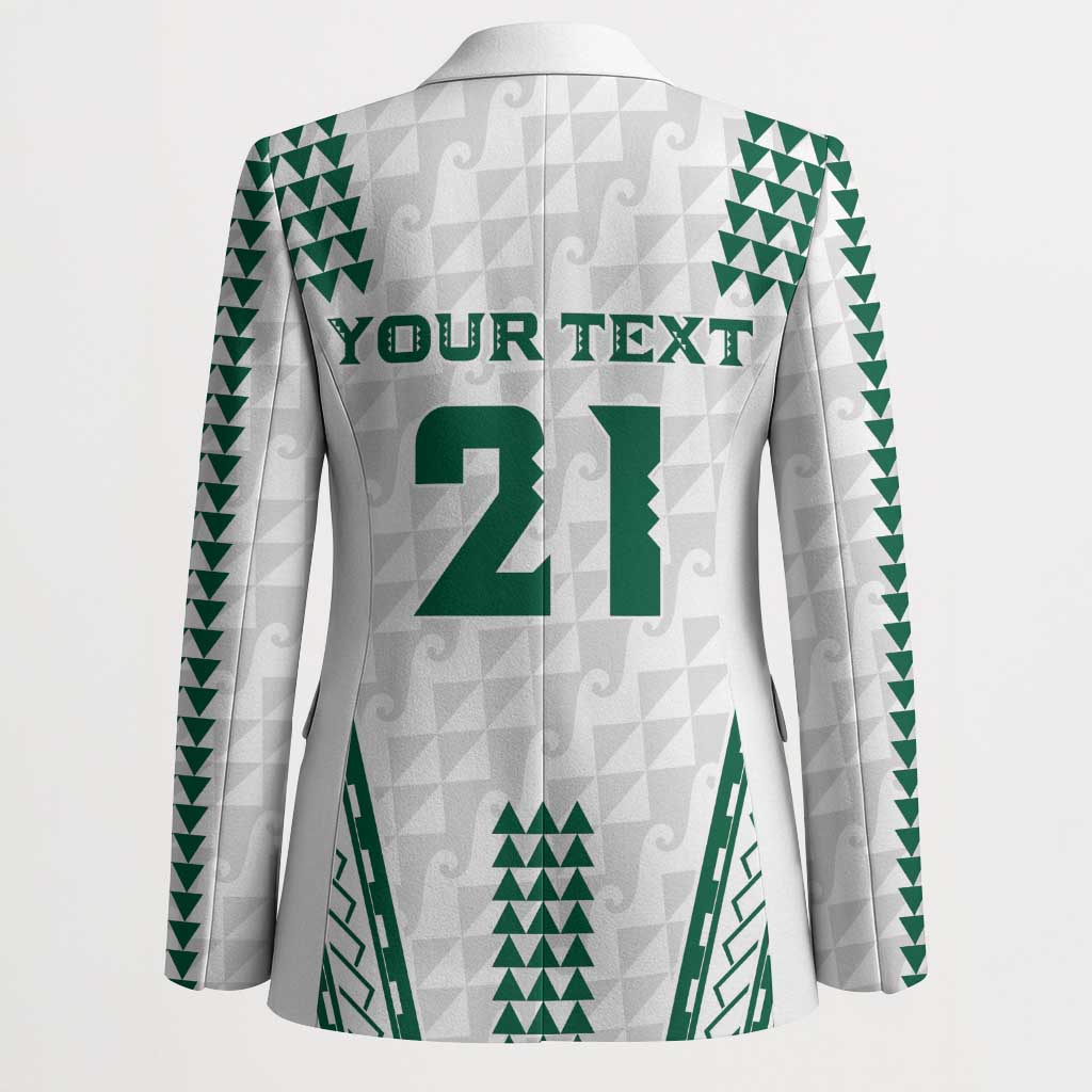 Polynesian Hawaii Volleyball Custom Blazer White Kakau with Map Motif - Polynesian Pride