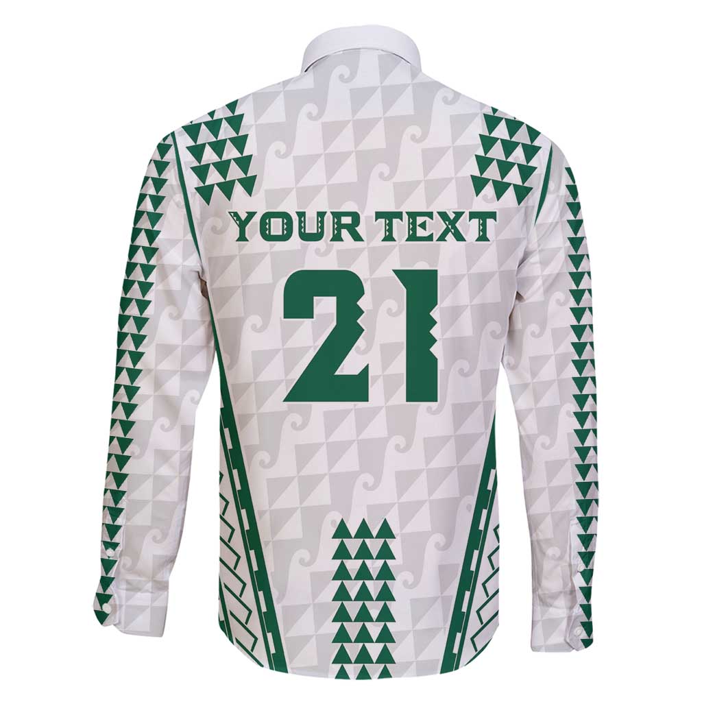 Polynesian Hawaii Volleyball Custom Family Matching Mermaid Dress and Hawaiian Shirt White Kakau with Map Motif