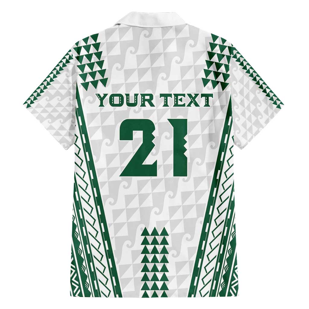 Polynesian Hawaii Volleyball Custom Family Matching Puletasi and Hawaiian Shirt White Kakau with Map Motif