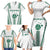 Polynesian Hawaii Volleyball Custom Family Matching Short Sleeve Bodycon Dress and Hawaiian Shirt White Kakau with Map Motif