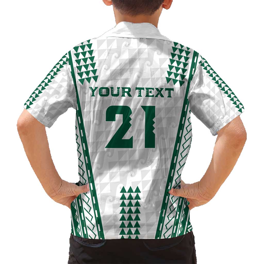 Polynesian Hawaii Volleyball Custom Family Matching Tank Maxi Dress and Hawaiian Shirt White Kakau with Map Motif