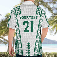 Polynesian Hawaii Volleyball Custom Hawaiian Shirt White Kakau with Map Motif LT9 - Polynesian Pride