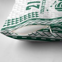 Polynesian Hawaii Volleyball Custom Pillow Cover White Kakau with Map Motif - Polynesian Pride