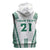 Polynesian Hawaii Volleyball Custom Sleeveless Zip Hoodie White Kakau with Map Motif - Polynesian Pride