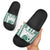 Polynesian Hawaii Volleyball Custom Slide Sandals White Kakau with Map Motif - Polynesian Pride