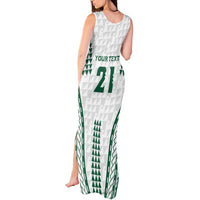 Polynesian Hawaii Volleyball Custom Tank Maxi Dress White Kakau with Map Motif LT9 - Polynesian Pride