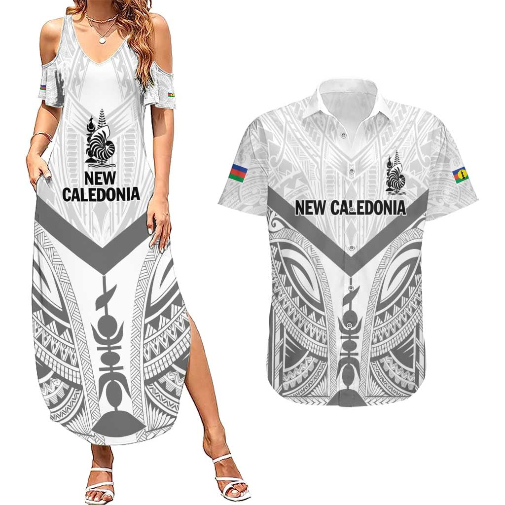 New Caledonia Football Custom Couples Matching Summer Maxi Dress and Hawaiian Shirt Go Champions Les Cagous