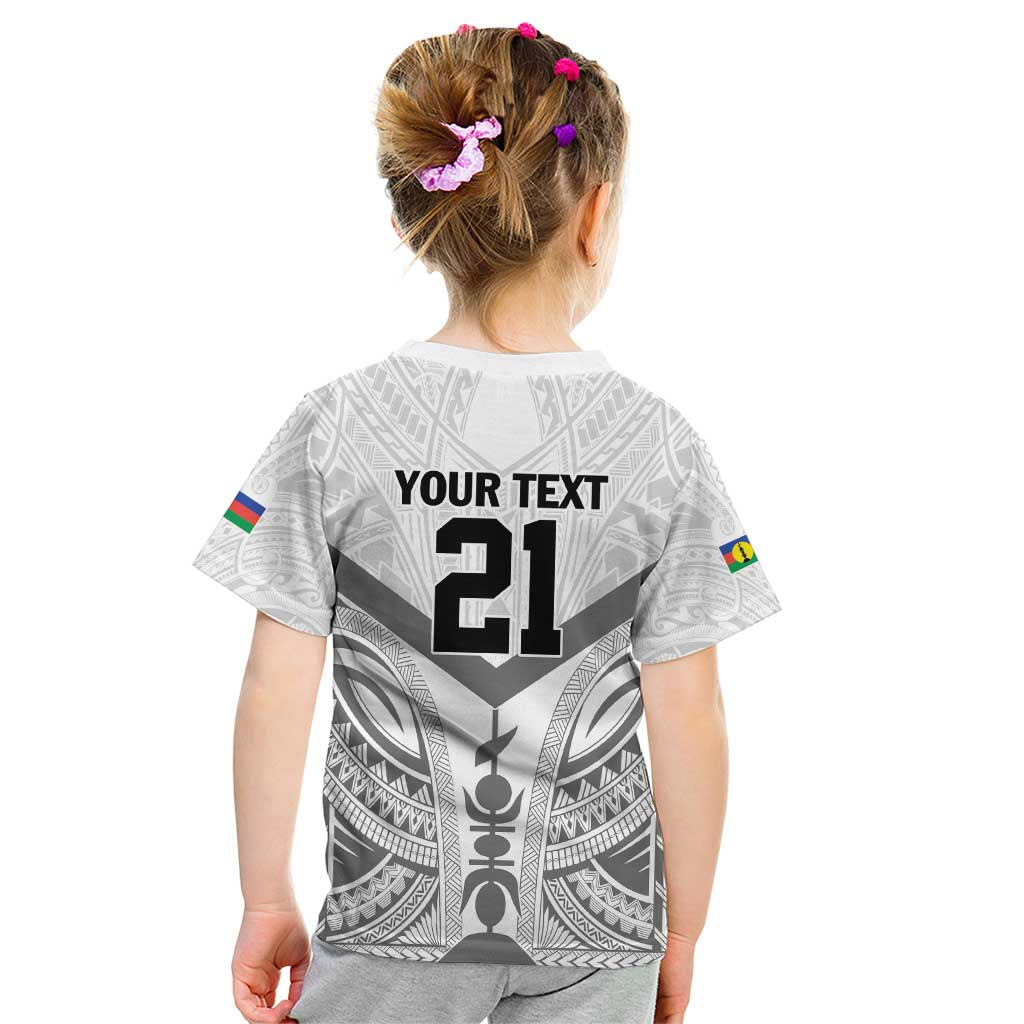New Caledonia Football Custom Kid T Shirt Go Champions Les Cagous