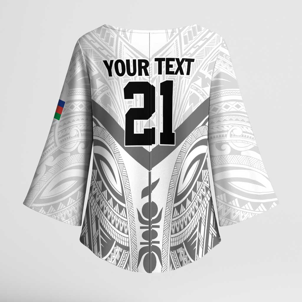 New Caledonia Football Custom Kimono Sleeve Blouse Go Champions Les Cagous - Polynesian Pride