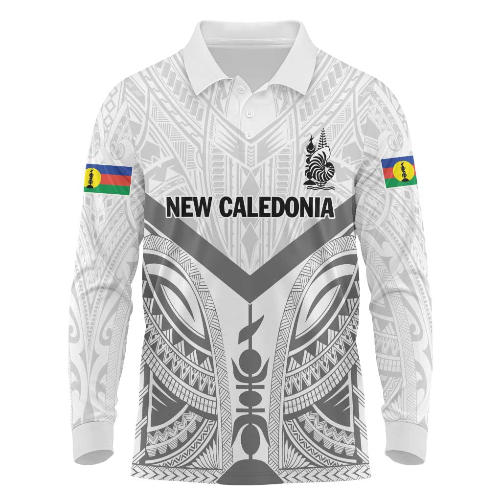 New Caledonia Football Custom Long Sleeve Polo Shirt Go Champions Les Cagous