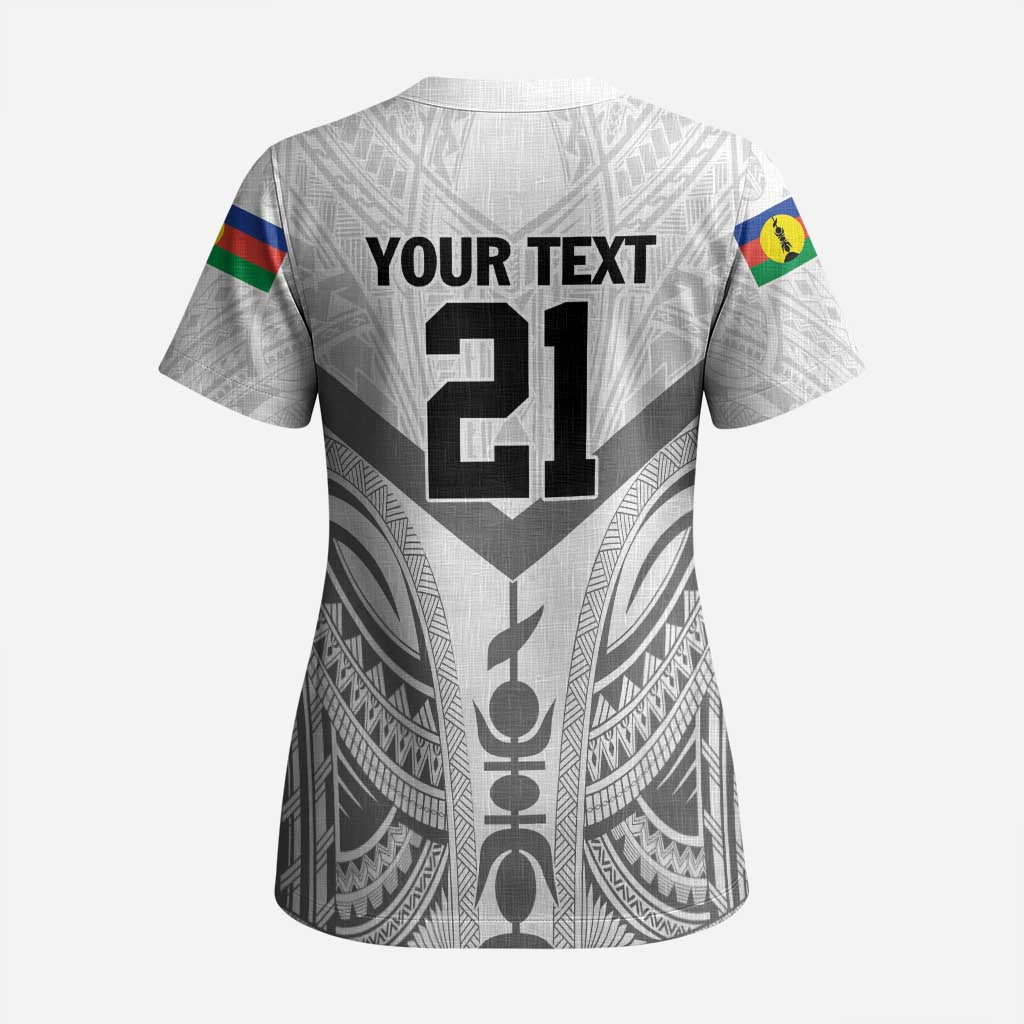 New Caledonia Football Custom Scrub Top Go Champions Les Cagous - Polynesian Pride