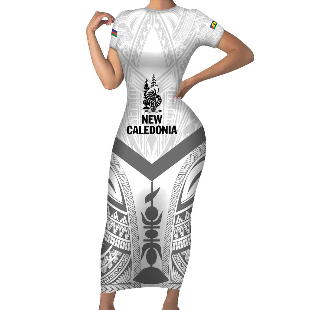 New Caledonia Football Custom Short Sleeve Bodycon Dress Go Champions Les Cagous