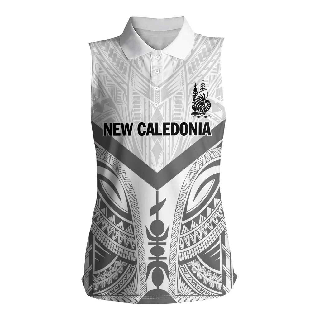 New Caledonia Football Custom Women Sleeveless Polo Shirt Go Champions Les Cagous