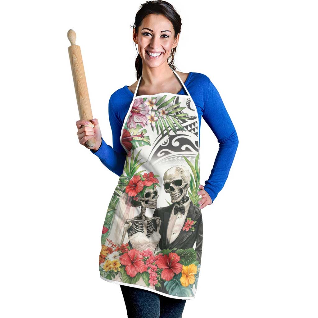 Skeleton Love for Valentines Day Apron Polynesian Tribal Love Forever LT9 - Polynesian Pride