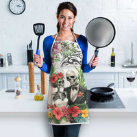 Skeleton Love for Valentines Day Apron Polynesian Tribal Love Forever LT9 - Polynesian Pride