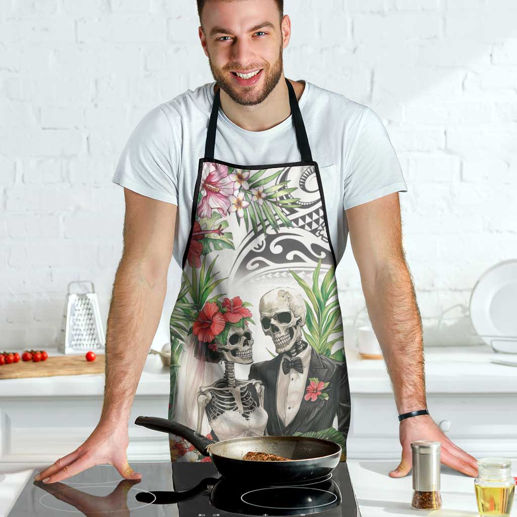 Skeleton Love for Valentines Day Apron Polynesian Tribal Love Forever LT9 - Polynesian Pride