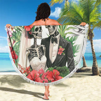 Skeleton Love for Valentines Day Beach Blanket Polynesian Tribal Love Forever LT9 - Polynesian Pride