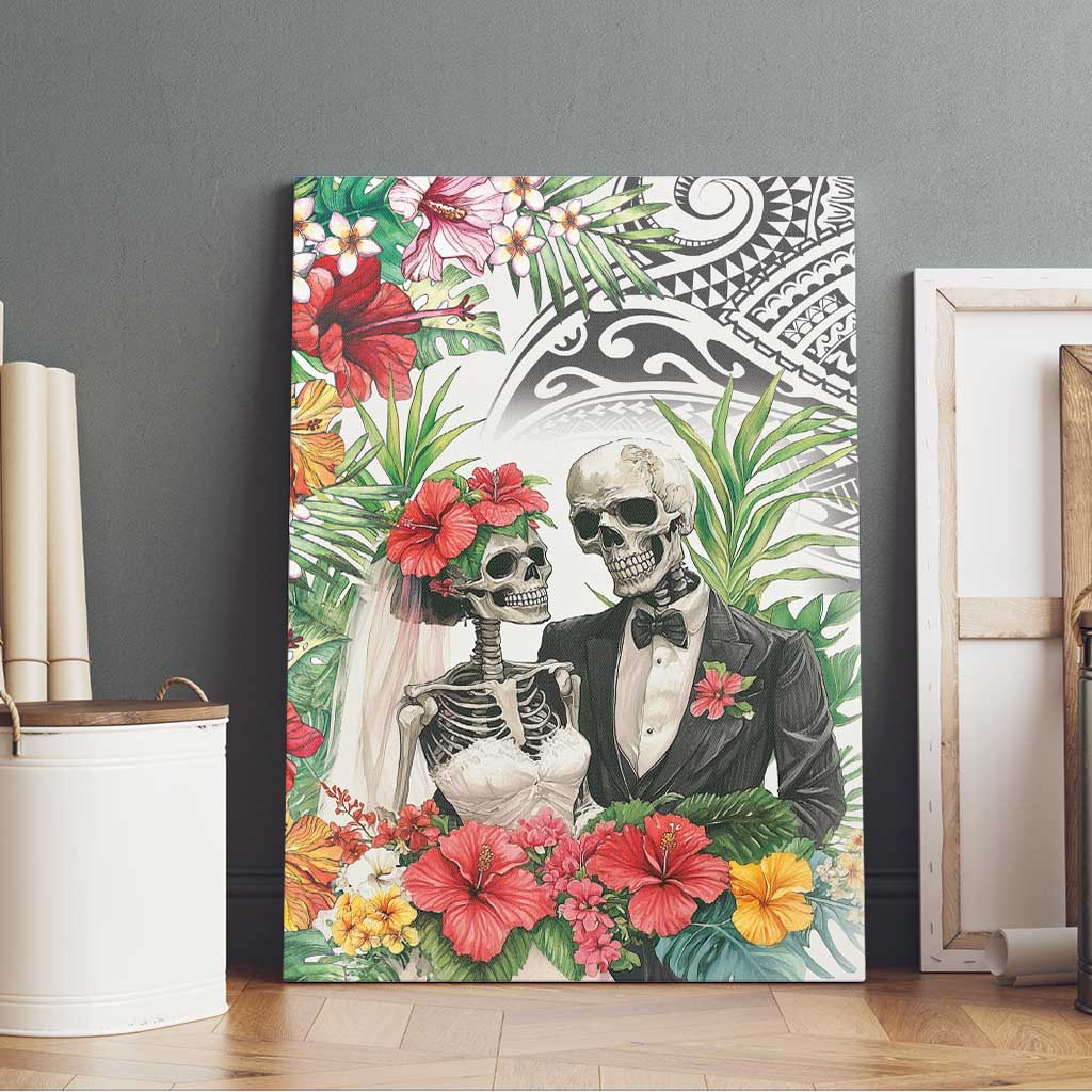 Skeleton Love for Valentines Day Canvas Wall Art Polynesian Tribal Love Forever LT9 - Polynesian Pride