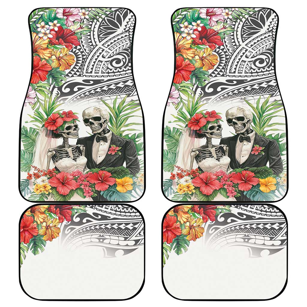 Skeleton Love for Valentines Day Car Mats Polynesian Tribal Love Forever LT9 - Polynesian Pride