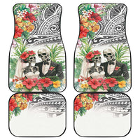 Skeleton Love for Valentines Day Car Mats Polynesian Tribal Love Forever LT9 - Polynesian Pride