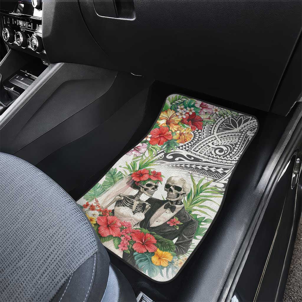 Skeleton Love for Valentines Day Car Mats Polynesian Tribal Love Forever LT9 - Polynesian Pride