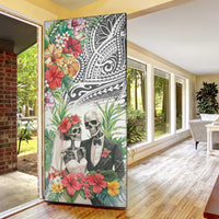 Skeleton Love for Valentine’s Day Door Cover Polynesian Tribal Love Forever - Polynesian Pride