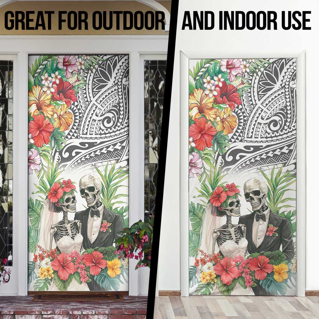 Skeleton Love for Valentine’s Day Door Cover Polynesian Tribal Love Forever - Polynesian Pride