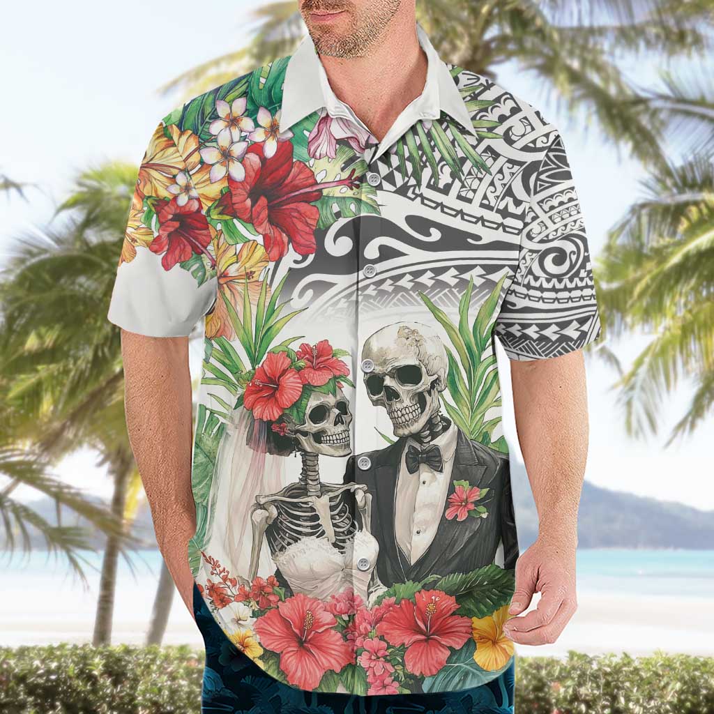 Skeleton Love for Valentines Day Hawaiian Shirt Polynesian Tribal Love Forever LT9 - Polynesian Pride