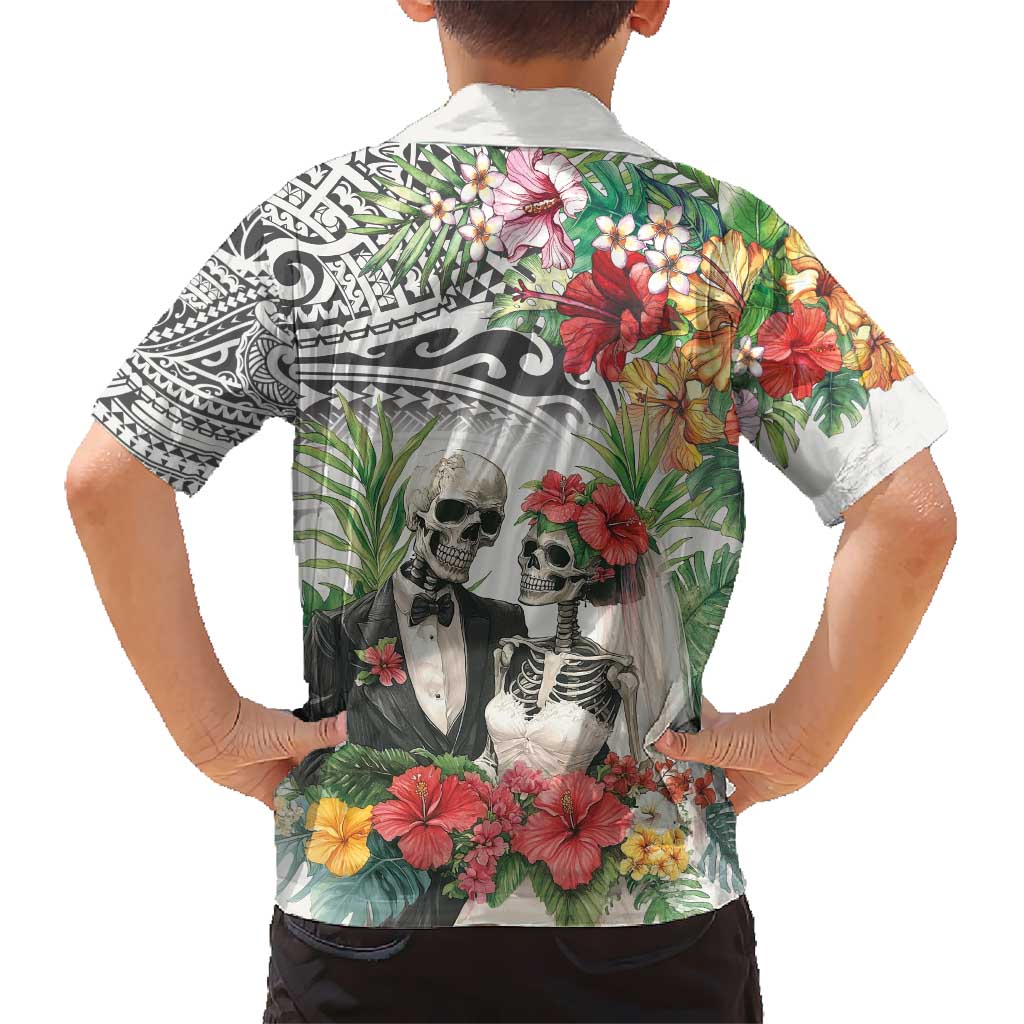 Skeleton Love for Valentines Day Hawaiian Shirt Polynesian Tribal Love Forever LT9 - Polynesian Pride