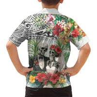 Skeleton Love for Valentines Day Hawaiian Shirt Polynesian Tribal Love Forever LT9 - Polynesian Pride