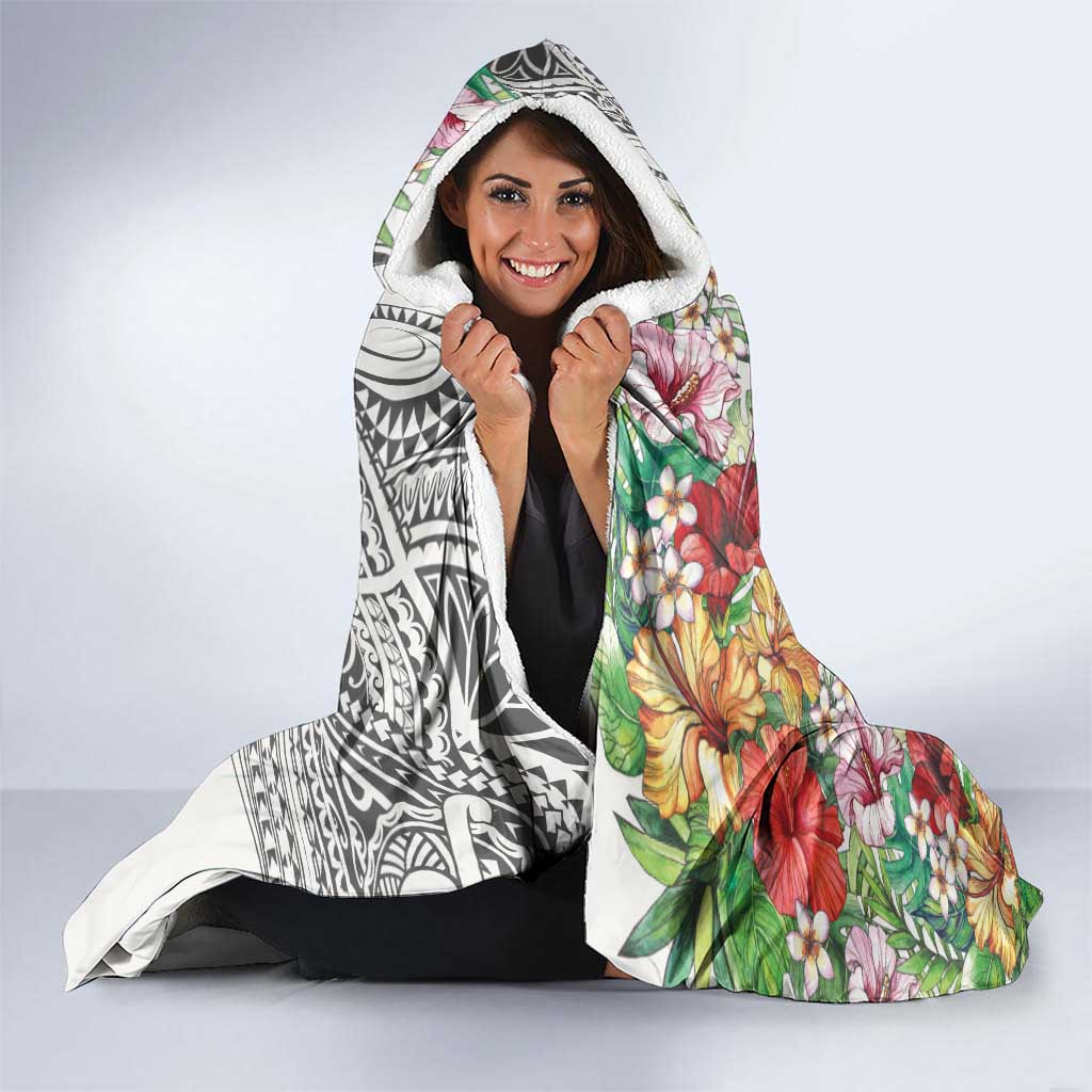 Skeleton Love for Valentines Day Hooded Blanket Polynesian Tribal Love Forever LT9 - Polynesian Pride