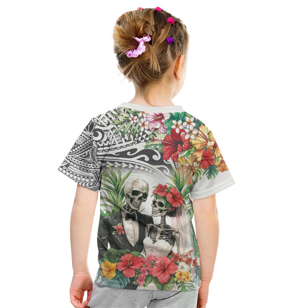 Skeleton Love for Valentine’s Day Kid T Shirt Polynesian Tribal Love Forever