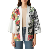 Skeleton Love for Valentine’s Day Kimono Polynesian Tribal Love Forever - Polynesian Pride