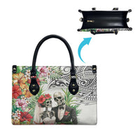 Skeleton Love for Valentine’s Day Leather Bag Polynesian Tribal Love Forever - Polynesian Pride