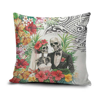 Skeleton Love for Valentine’s Day Pillow Cover Polynesian Tribal Love Forever - Polynesian Pride