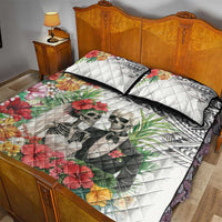 Skeleton Love for Valentines Day Quilt Bed Set Polynesian Tribal Love Forever LT9 - Polynesian Pride