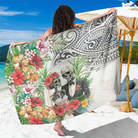 Skeleton Love for Valentine’s Day Sarong Polynesian Tribal Love Forever