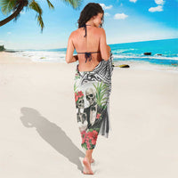 Skeleton Love for Valentine’s Day Sarong Polynesian Tribal Love Forever