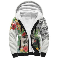 Skeleton Love for Valentines Day Sherpa Hoodie Polynesian Tribal Love Forever LT9 Unisex White - Polynesian Pride