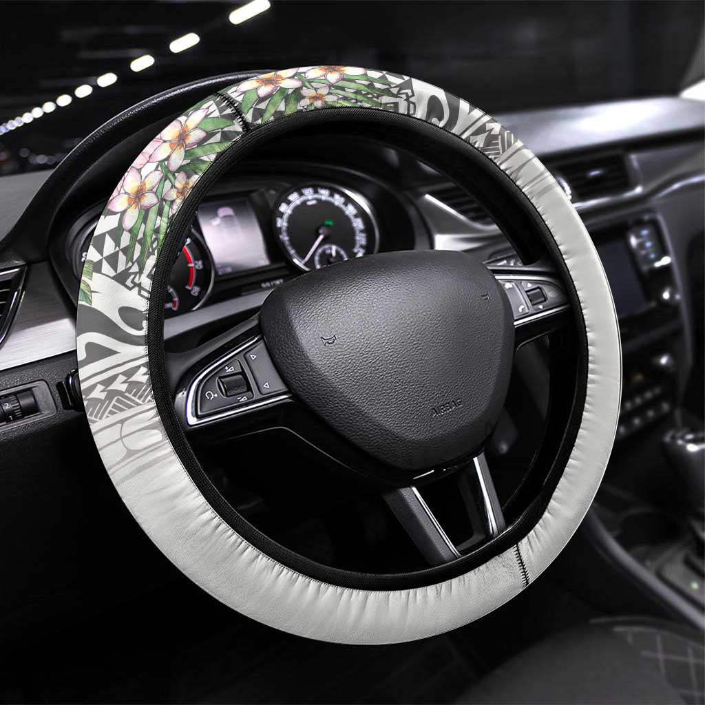 Skeleton Love for Valentines Day Steering Wheel Cover Polynesian Tribal Love Forever LT9 Universal Fit White - Polynesian Pride