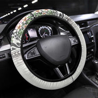 Skeleton Love for Valentines Day Steering Wheel Cover Polynesian Tribal Love Forever LT9 Universal Fit White - Polynesian Pride