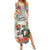 Skeleton Love for Valentine’s Day Summer Maxi Dress Polynesian Tribal Love Forever