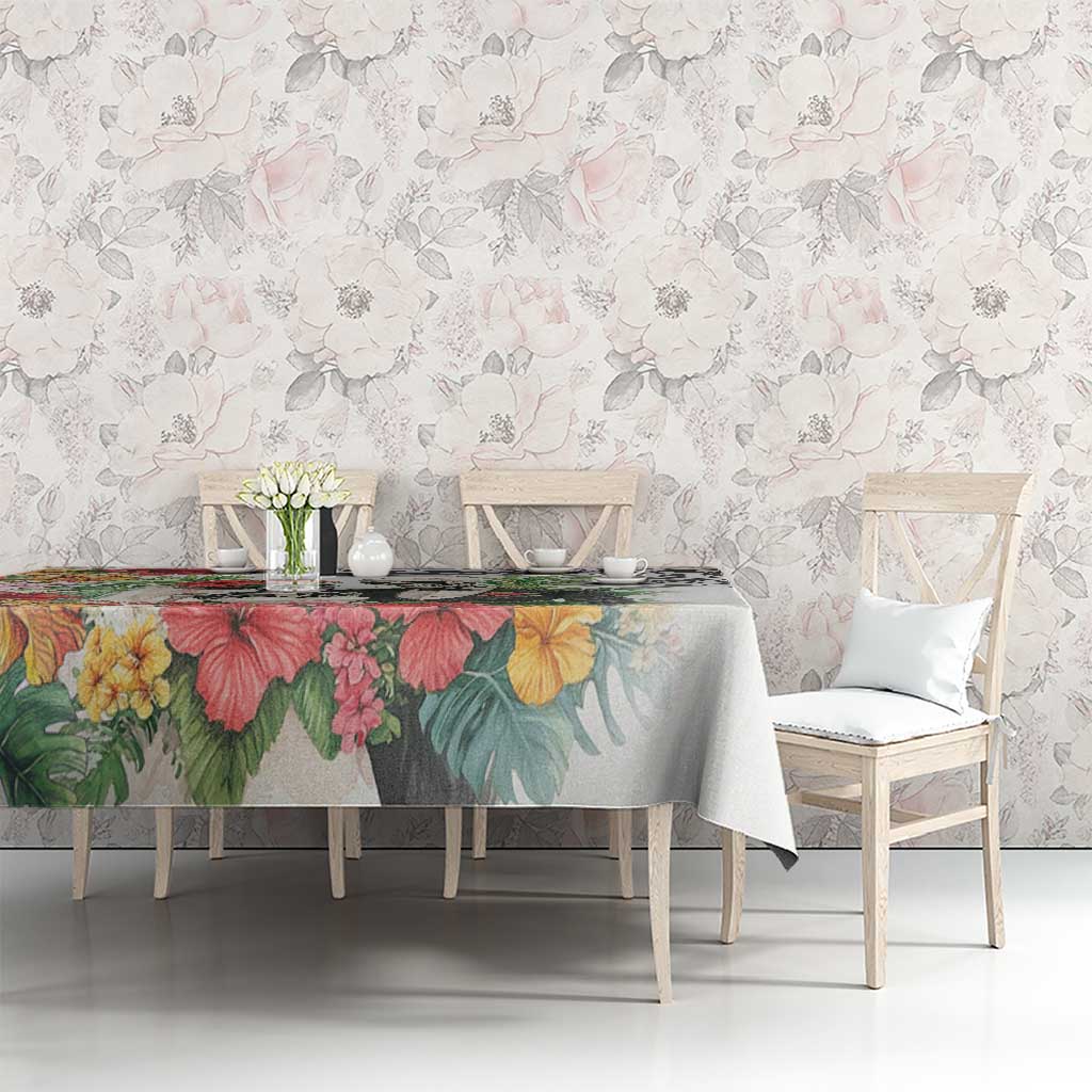 Skeleton Love for Valentines Day Tablecloth Polynesian Tribal Love Forever LT9 - Polynesian Pride