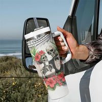 Skeleton Love for Valentines Day Tumbler With Handle Polynesian Tribal Love Forever LT9 - Polynesian Pride